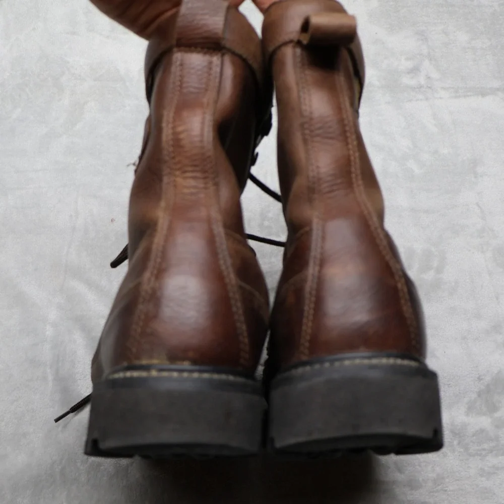 Wolverine Mens 11 Boots Brown Gore-Tex Moc Toe Lug Sole Work Logger Waterproof